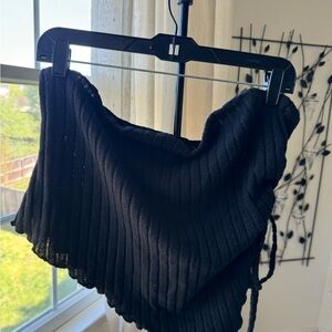 Shein Black Ribbed Knit Skirt